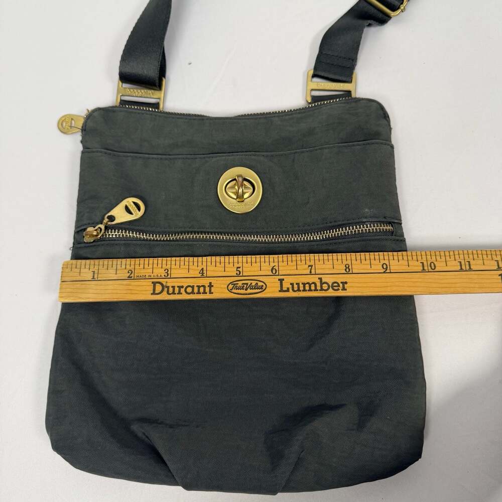 Baggallini Pocket Crossbody Bag Black Nylon with Gold Hardware - Picture 9 of 10